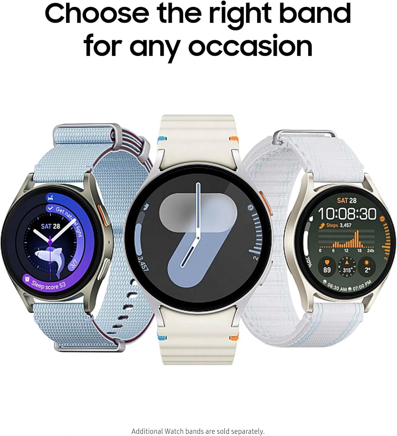 Samsung Galaxy Watch7 44mm LTE AI Smartwatch, Two Fast Chargers, Silver