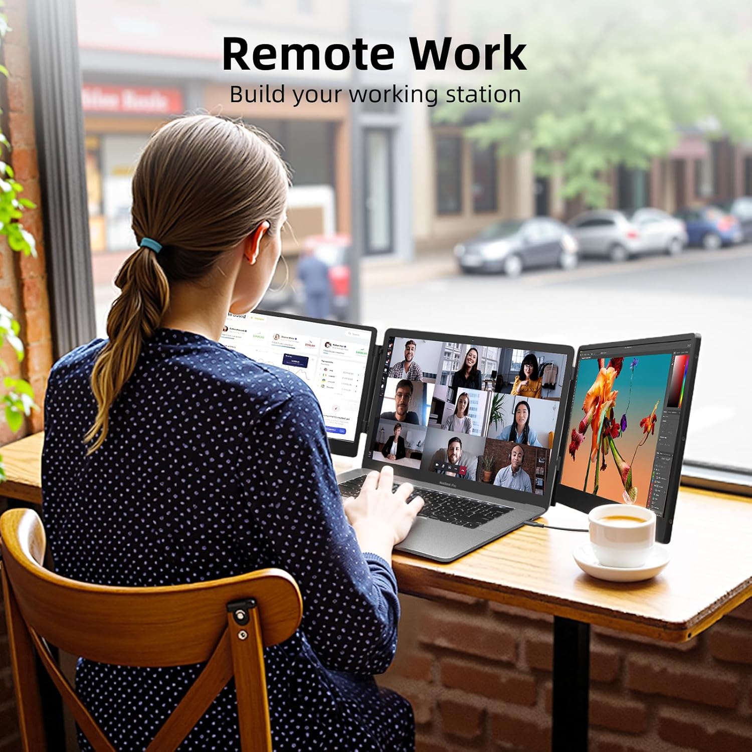 ZUMWALT 14" Triple Portable Laptop Screen Extender