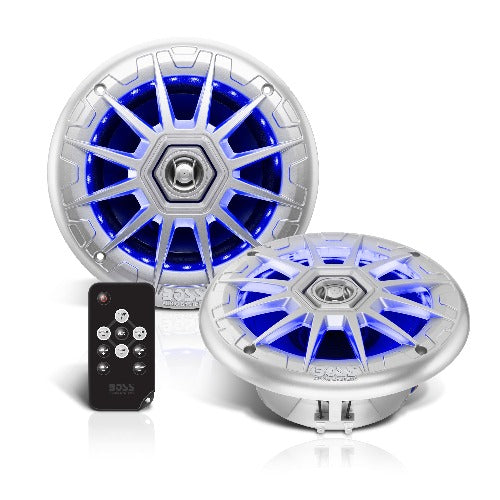 Boss Audio 6.5" MRGB65S Speakers w/RGB Lighting - Silver - 200W [MRGB65S]
