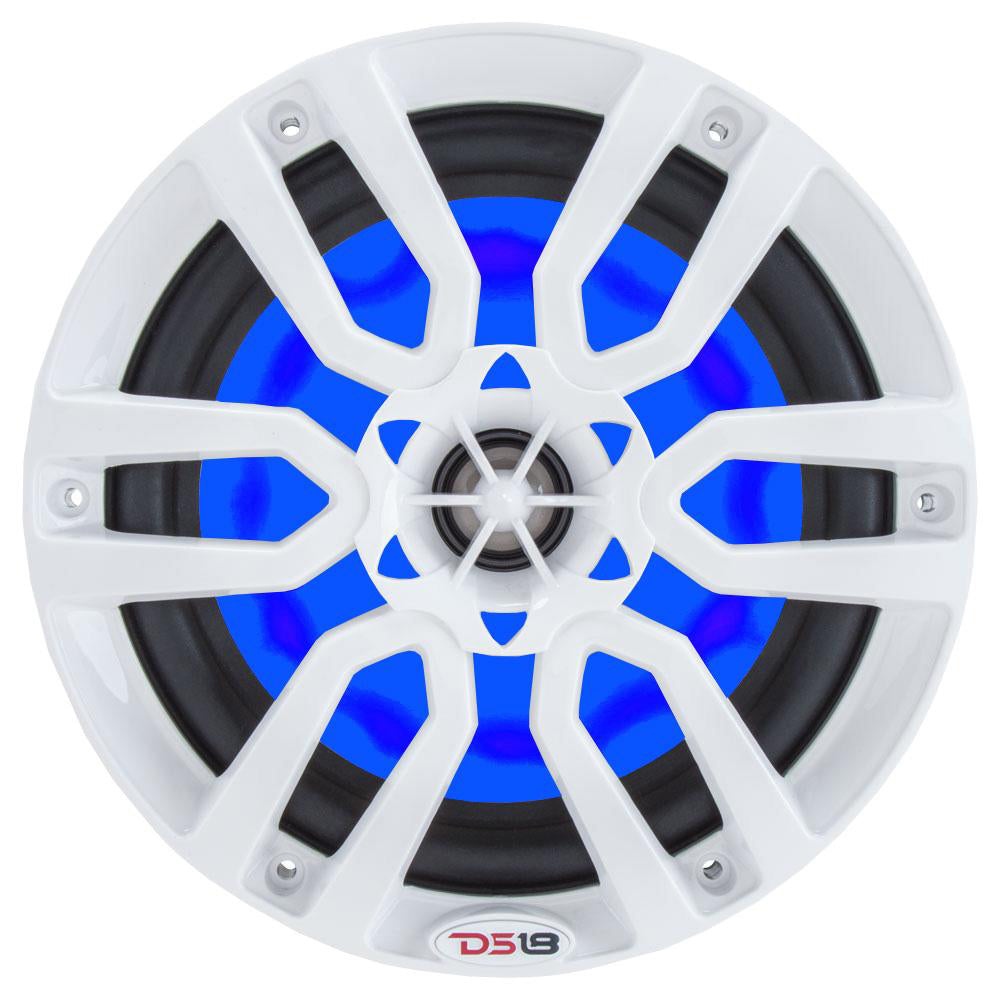 Haut-parleurs marins à 2 voies DS18 HYDRO 6,5 "avec lumières LED RVB 300 W - Blanc [NXL-6]