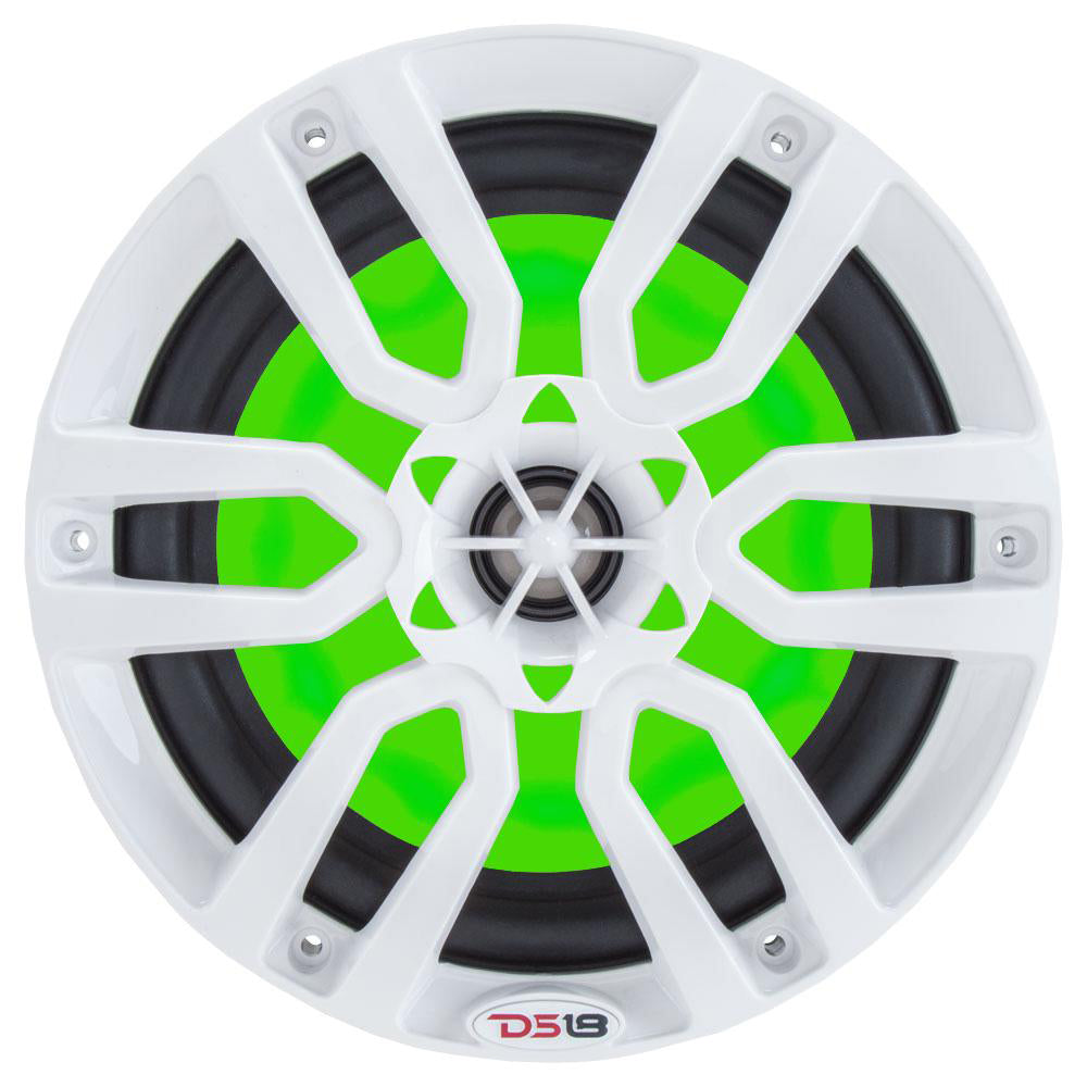 Haut-parleurs marins à 2 voies DS18 HYDRO 6,5 "avec lumières LED RVB 300 W - Blanc [NXL-6]