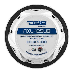 DS18 HYDRO 12" Subwoofer w/RGB Lights - 700W - White [NXL-12SUB/WH]