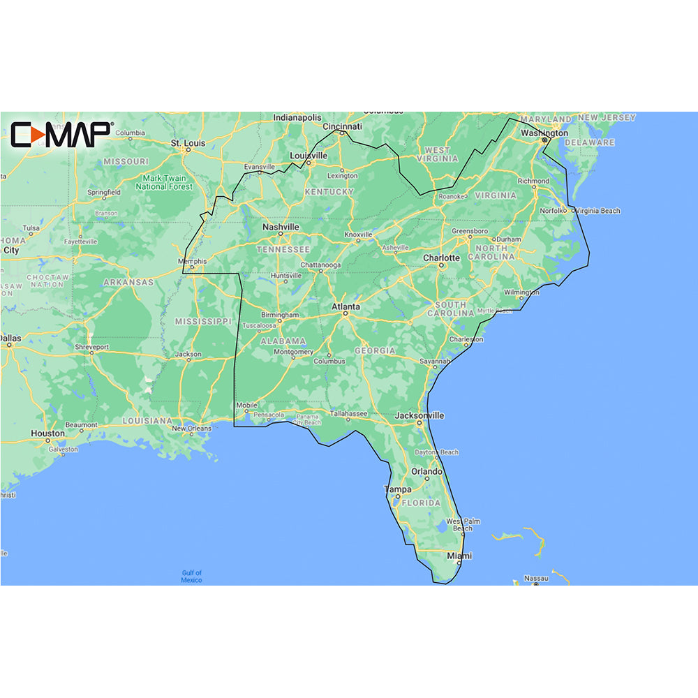 C-MAP M-NA-Y214-MS US Lakes South East REVEAL&trade; Inland Chart