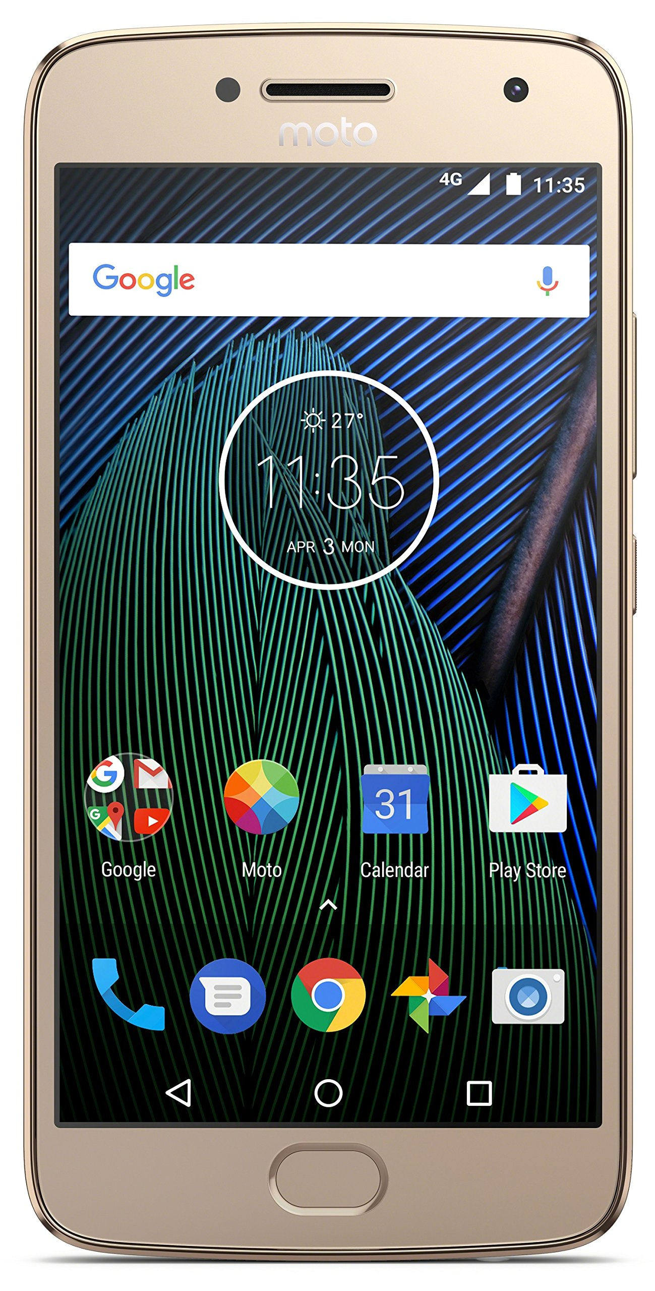 Moto G5S Plus, 4GB RAM, 64GB, Dual Sim (Fine Gold)