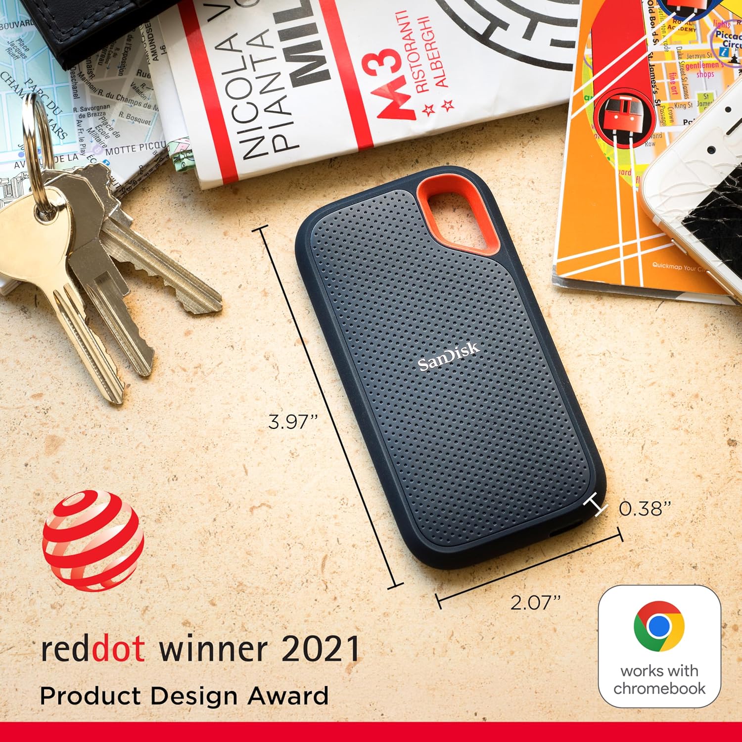 SanDisk Extreme Go Portable SSD, 2TB