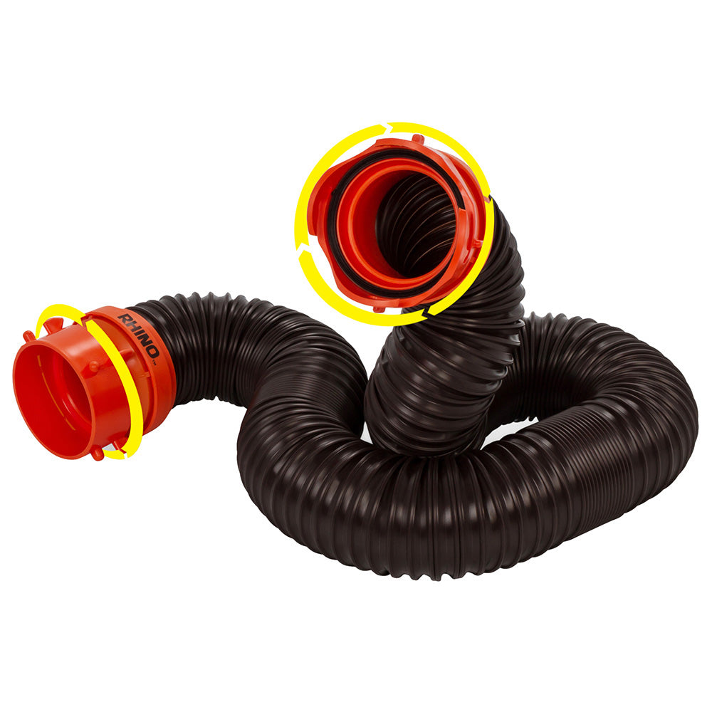 Camco RhinoFLEX 5' Sewer Hose Extension w/Swivel Bayonet &amp; Lug