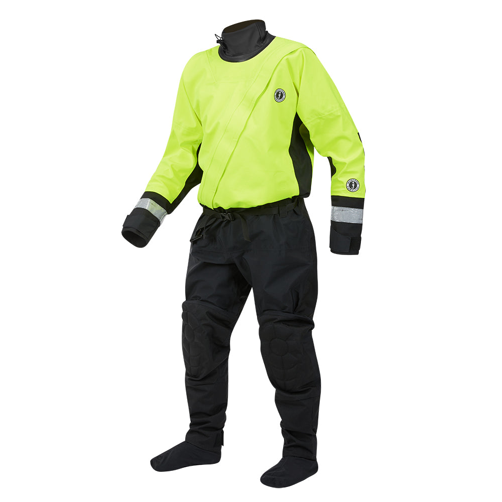 Mustang MSD576 Traje seco de rescate acuático - Amarillo fluorescente Verde-Negro - Mediano [MSD57602-251-M-101]