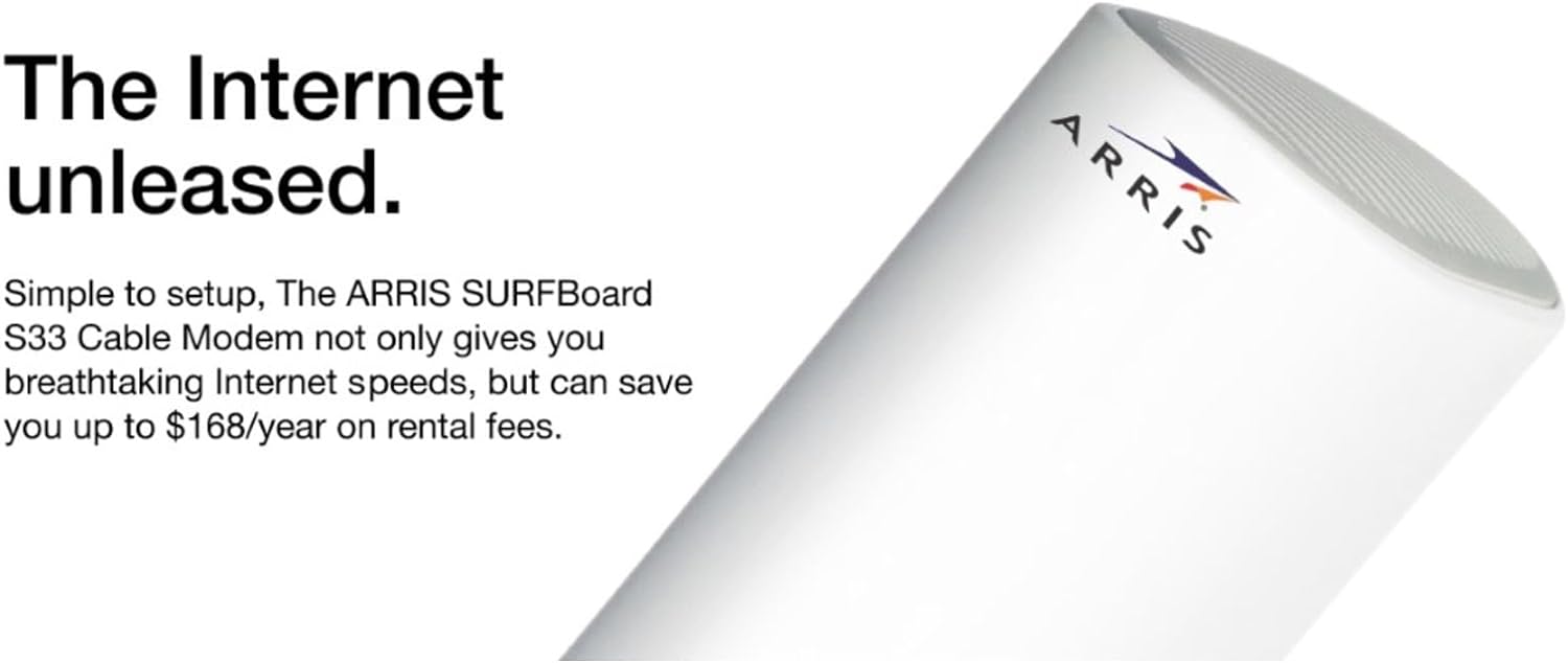 ARRIS Surfboard S33 DOCSIS 3.1 Multi-Gigabit Cable Modem