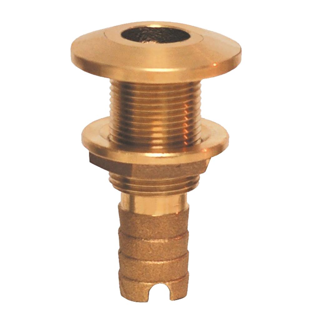 GROCO Accesorio pasacascos extralargo de bronce de 3/4" con tuerca [THXL-750-W]