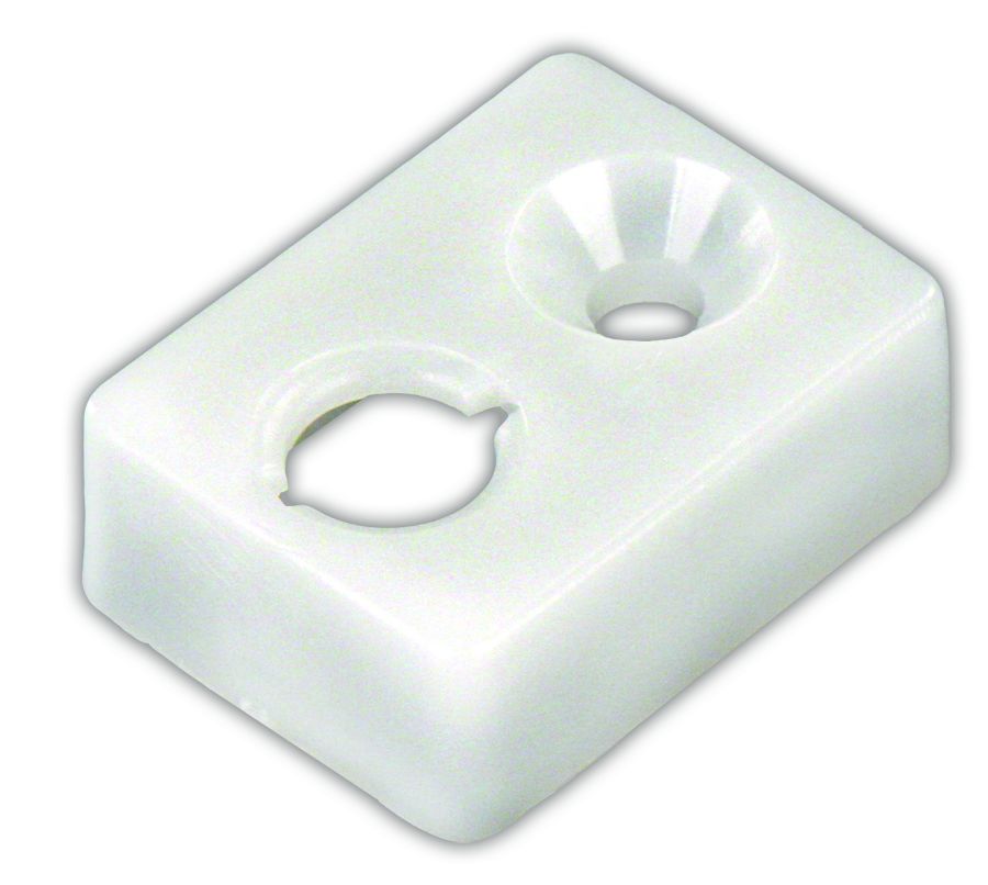 JR PRODUCTS TYPE E - END STOP  WHITE [81465]