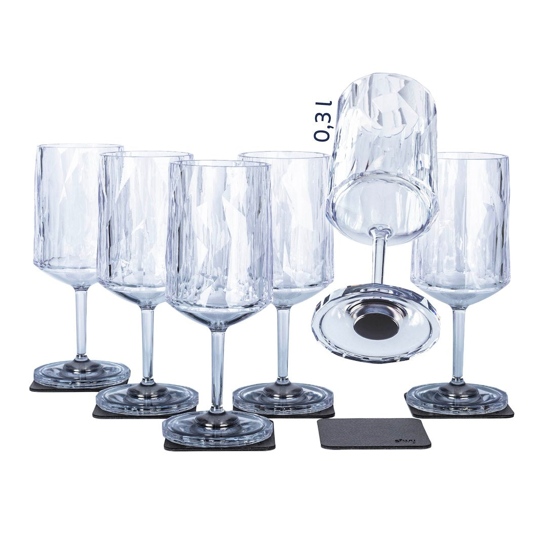 SILWY MAGNET MAGNETIC PLASTIC GLASSES WINE 0 3 L [KO-WIG-C300-6]