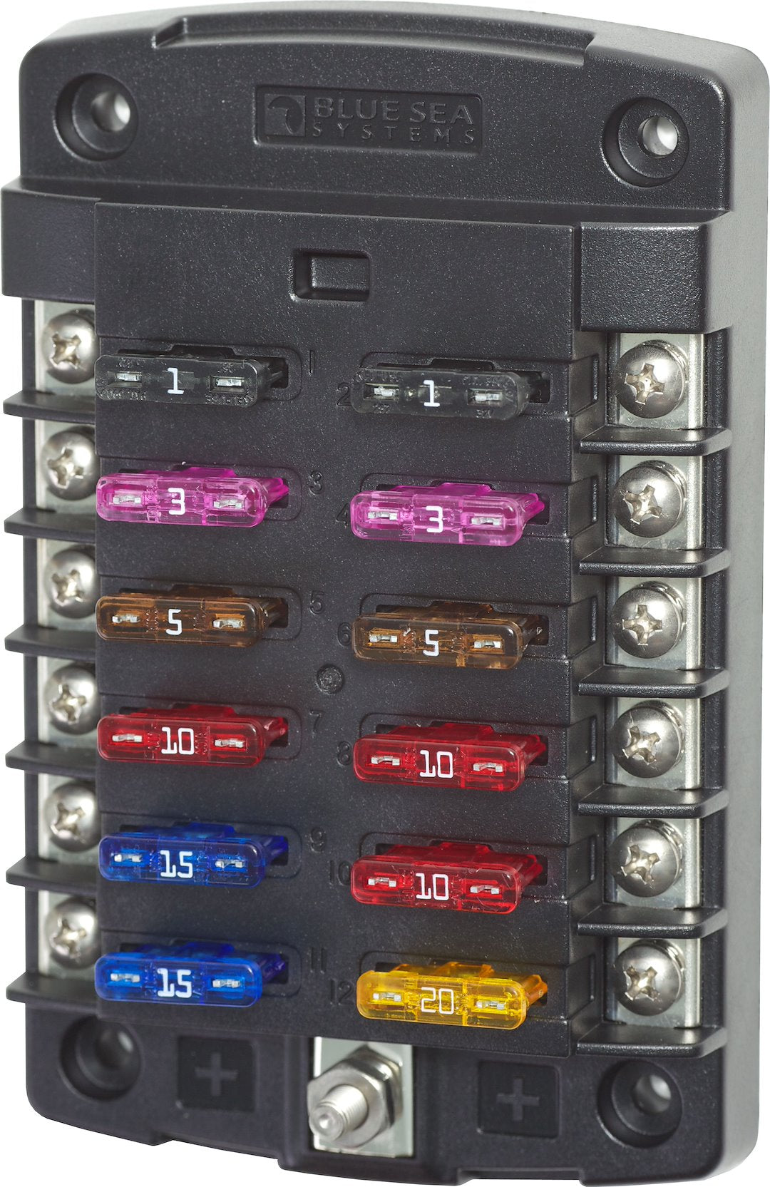 BLUE SEA FUSE BLOCK STBLADE 12CIRC [5034-BSS]