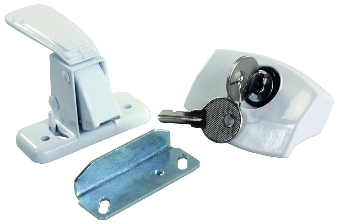 JR PRODUCTS CAMPER DOOR LATCH  WHITE [11685]