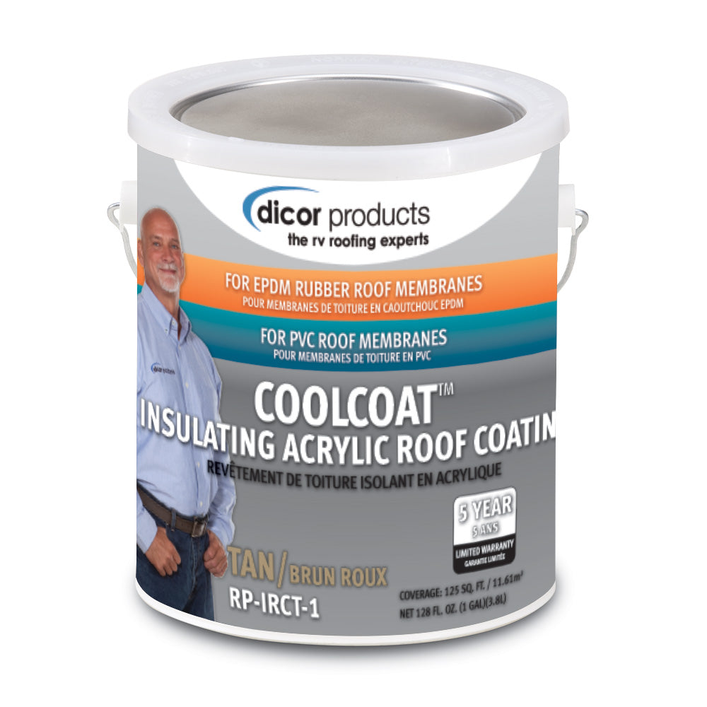 DICOR CORP COOLCOAT ROOF COATING FOR EPDM TAN [RP-IRCT-1]