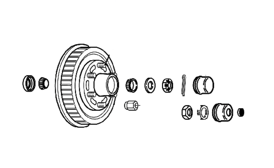 DEXTER AXLE DRUM AND HUB KIT [008-407-90]