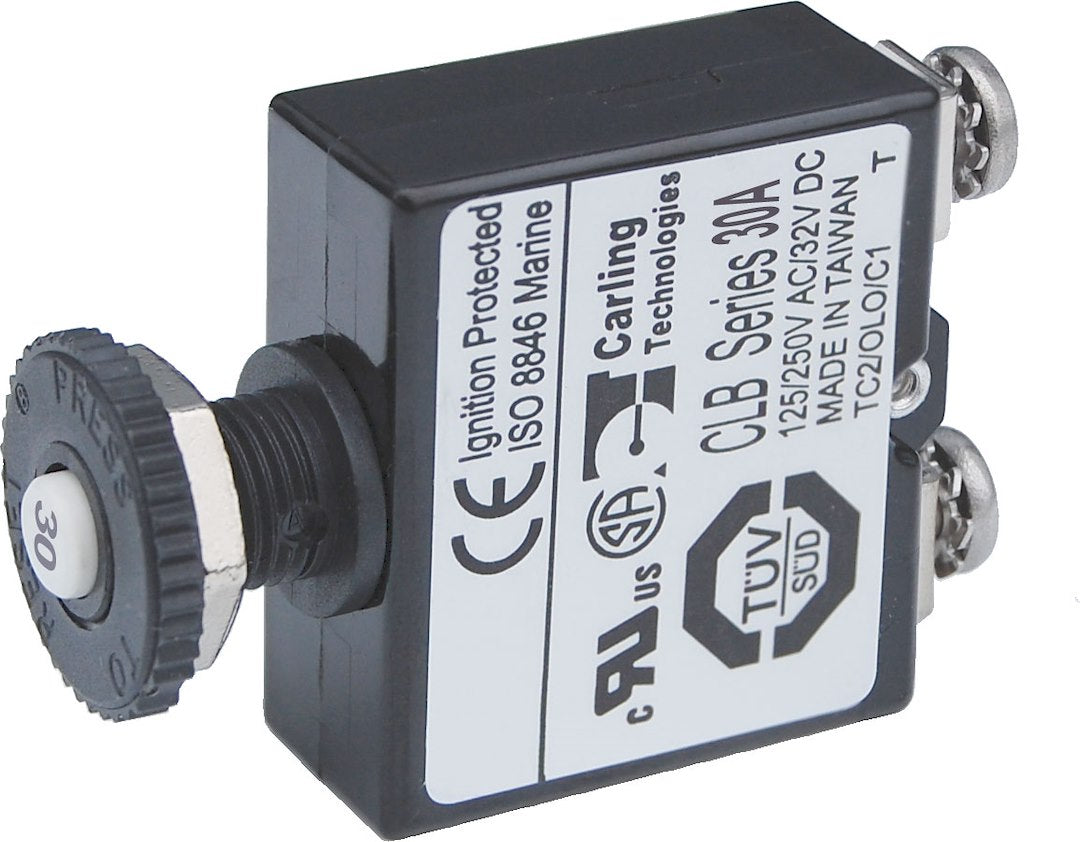 BLUE SEA CIRCUIT BREAKER PUSH BUTTON ST 30A [2136-BSS]