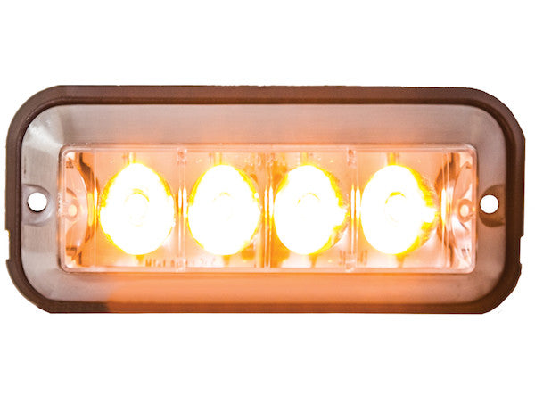 BUYERS PROD LIGHT STROBE 4-7/8IN RECT 4LED AMBE [8891004]