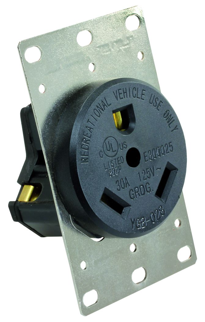 JR PRODUCTS 30 AMP A/C RECEPTACLE [15075]
