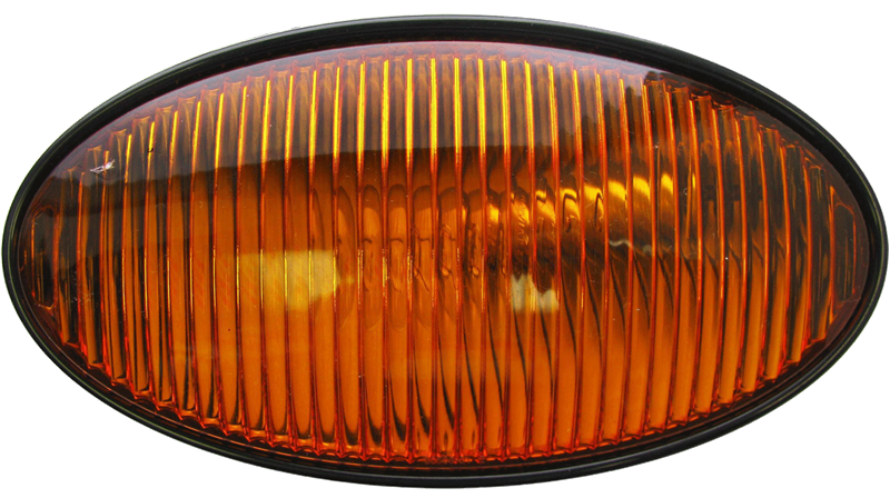 OPTRONICS P-LIGHT OV W/O SW  BLK BS  AMB [RVPL5ABP]