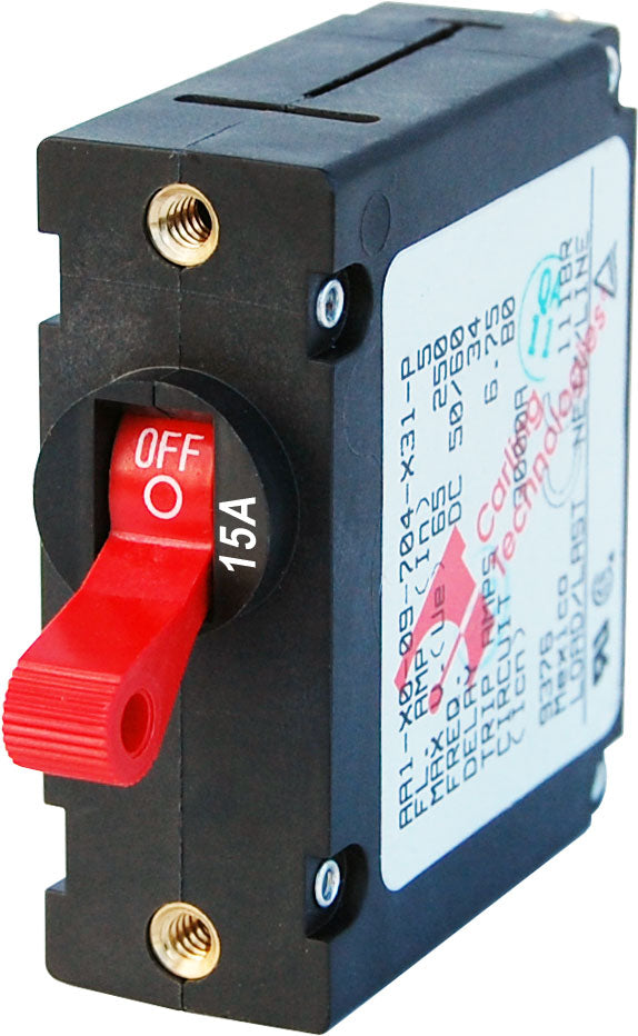BLUE SEA CIRCUIT BREAKER AA1TOGGLE 15A RED [7209-BSS]