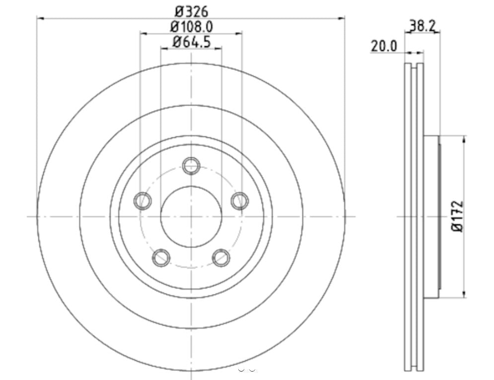 HELLA DISC BRAKE ROTOR [355115582]