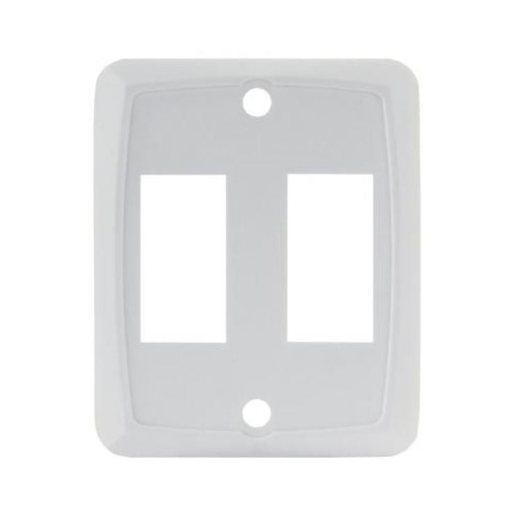 JR PRODUCTS DOUBLE FACE PLATE  WHT [12875]