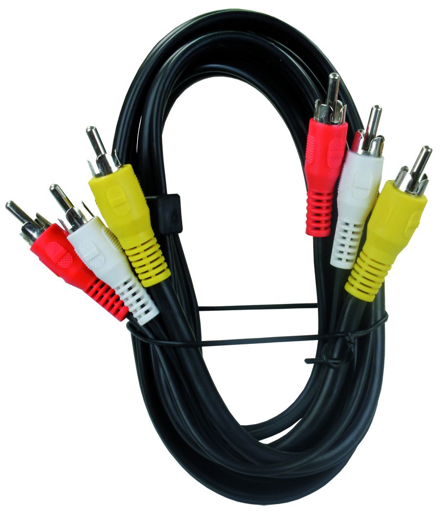 JR PRODUCTS 6' RCA/A-V TRIPLE CABLE [47935]