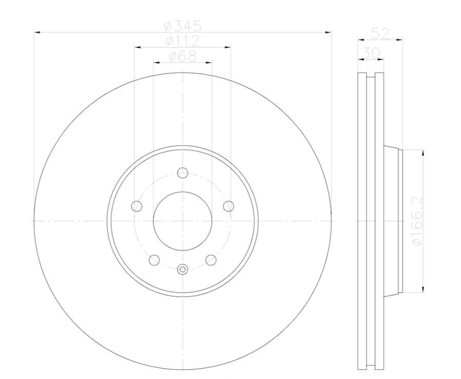 HELLA DISC BRAKE ROTOR [355123112]