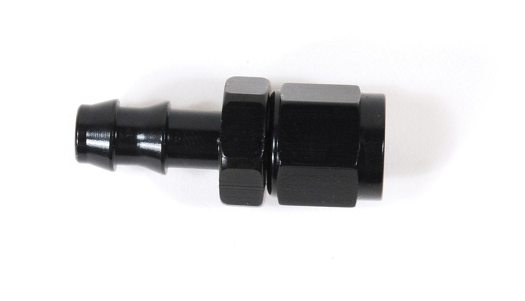 SPEEDFX -6AN ST BLK PUSH-ON HOSE END [520600BK]