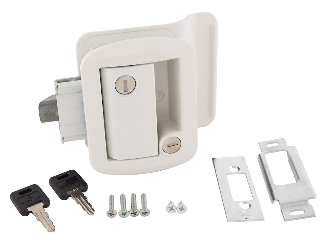 AP PRODUCTS METAL TT LOCK W/KEYS WHT [013-571]