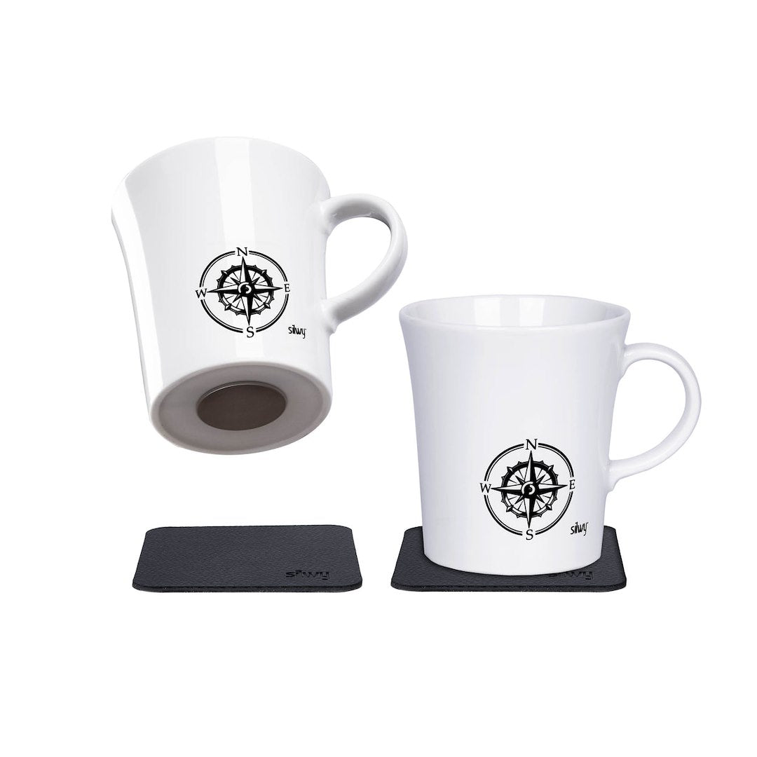 SILWY MAGNET HANDLE CUPS WANDERLUST BLACK [S027-1308-2-B-BO]