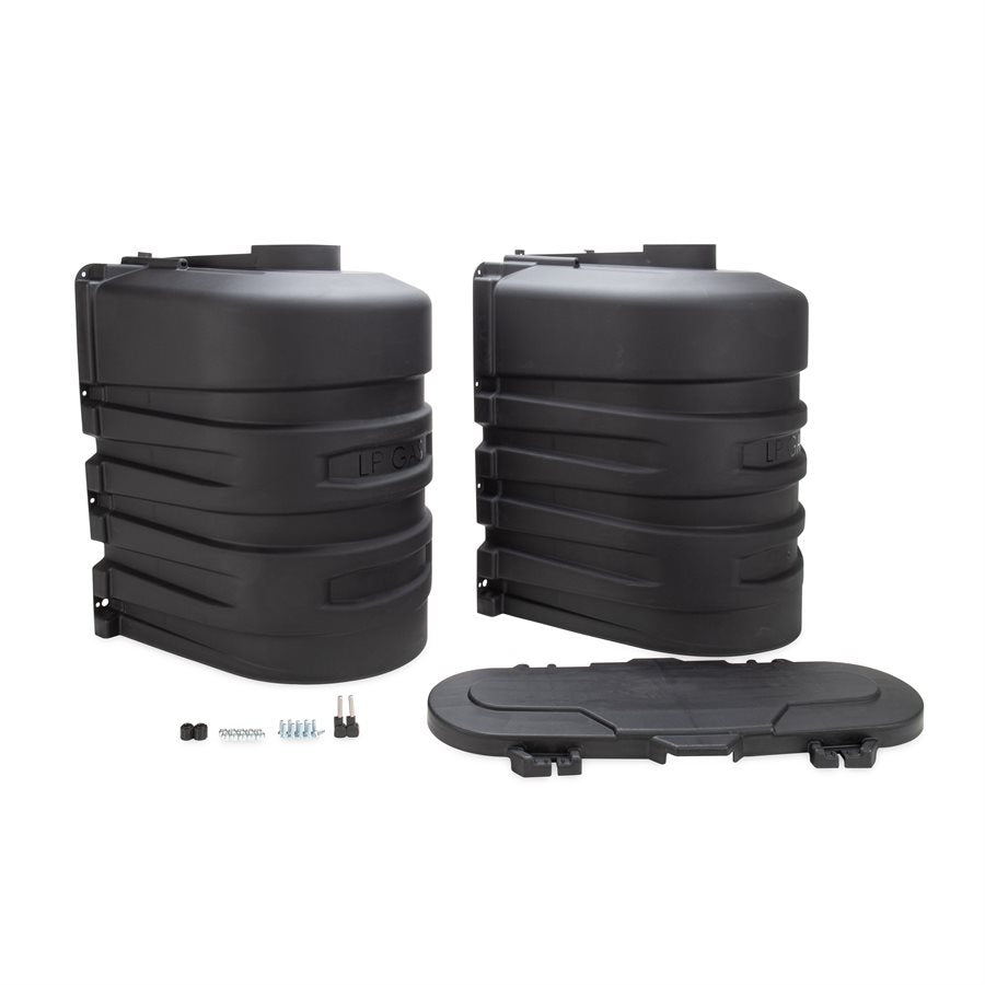 CAMCO PROPANE TANK COVER  DOUBLE 20LB  BL [50502]