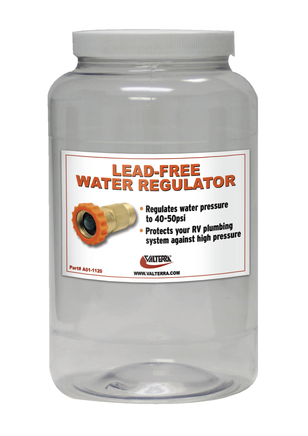 VALTERRA LLC EMPTY JAR W/LABEL - WATER REGULATOR [J0112]
