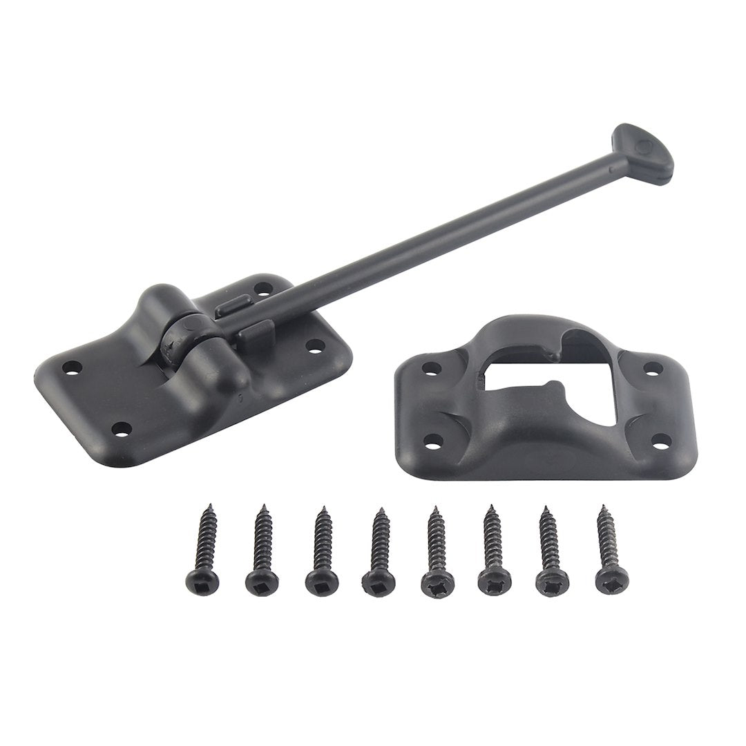 AP PRODUCTS PLASTIC DOOR HOLDBACK 6' BLACK [013-085BL]