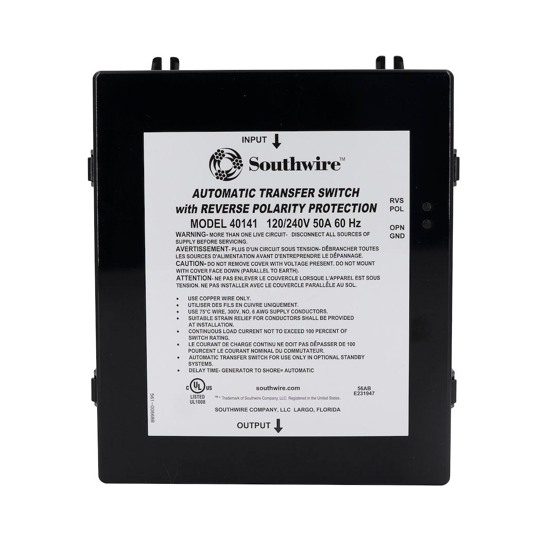 SOUTHWIRE 50A REVERSE POLARITY TRANSFER SWITC [40141-001]