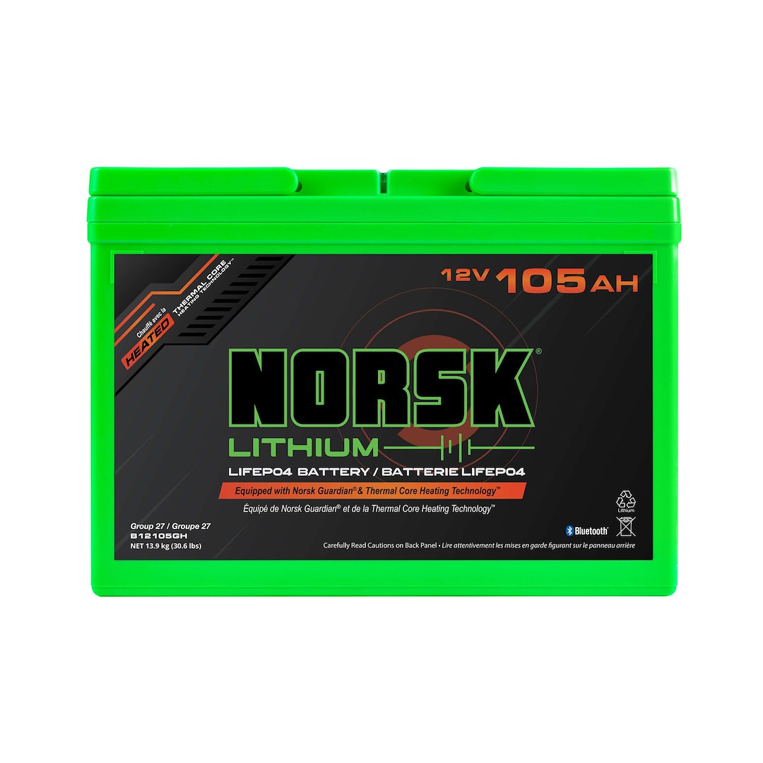 NORSK INC 12.8V-105AH-LIFEPO4-TROLLING-HOUSE [B12105GH]