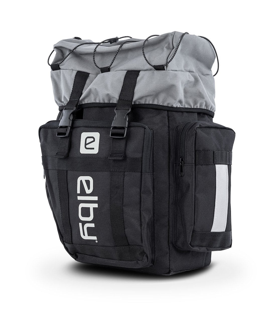 ELBY BIKES PANNIER BAG BLK W/WHTE LOGO [E08151]