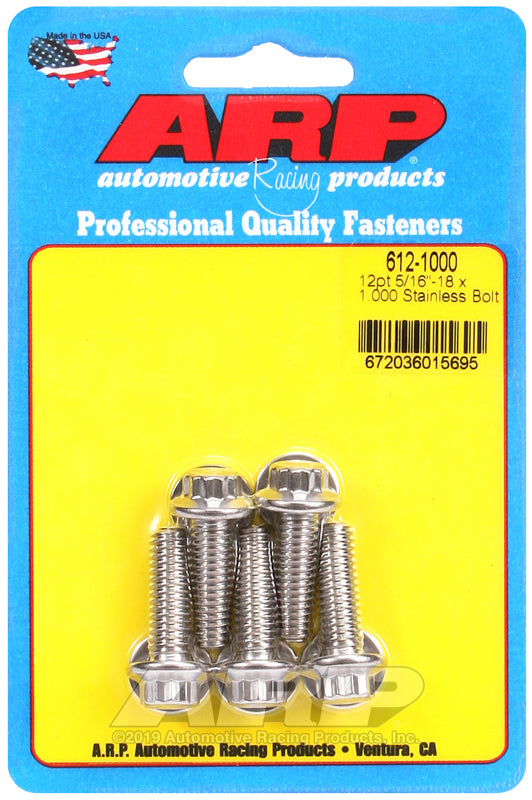 ARP 12 PT 5/16-18X1.000  PK/5 [612-1000]