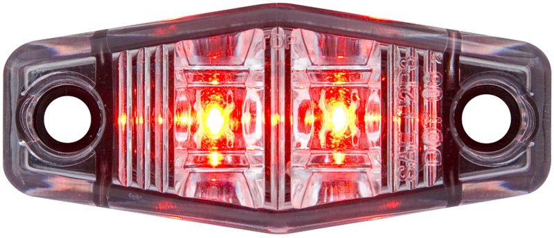OPTRONICS LED MARK W/ CLEAR LENS;MINI;RED [MCL13CR2B]