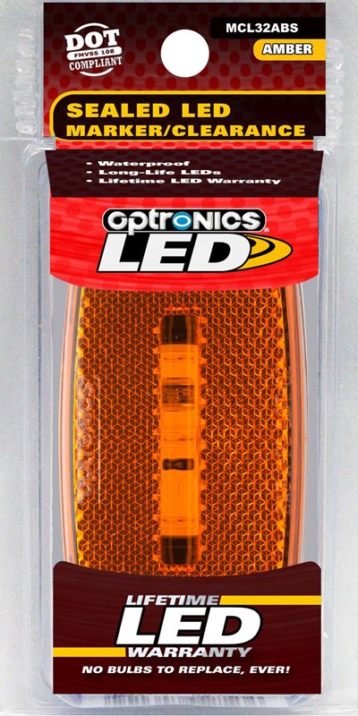 OPTRONICS LED M/C;OVAL;BLK; AMB [MCL32ABS]