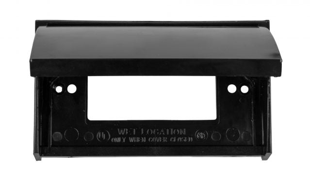 JR PRODUCTS GFCI OUTLET COVER  BLACK [05-12215]