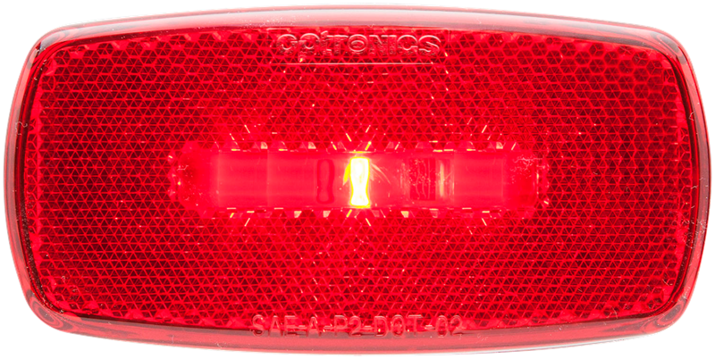 OPTRONICS ONE LED MARK LIGHT;OVAL;BLK BSE;RED [MCL0032RBB]