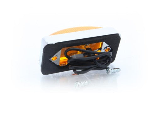 OPTRONICS LED MARK LIGHT MINI CHROME;AMBER [MCL91AB]