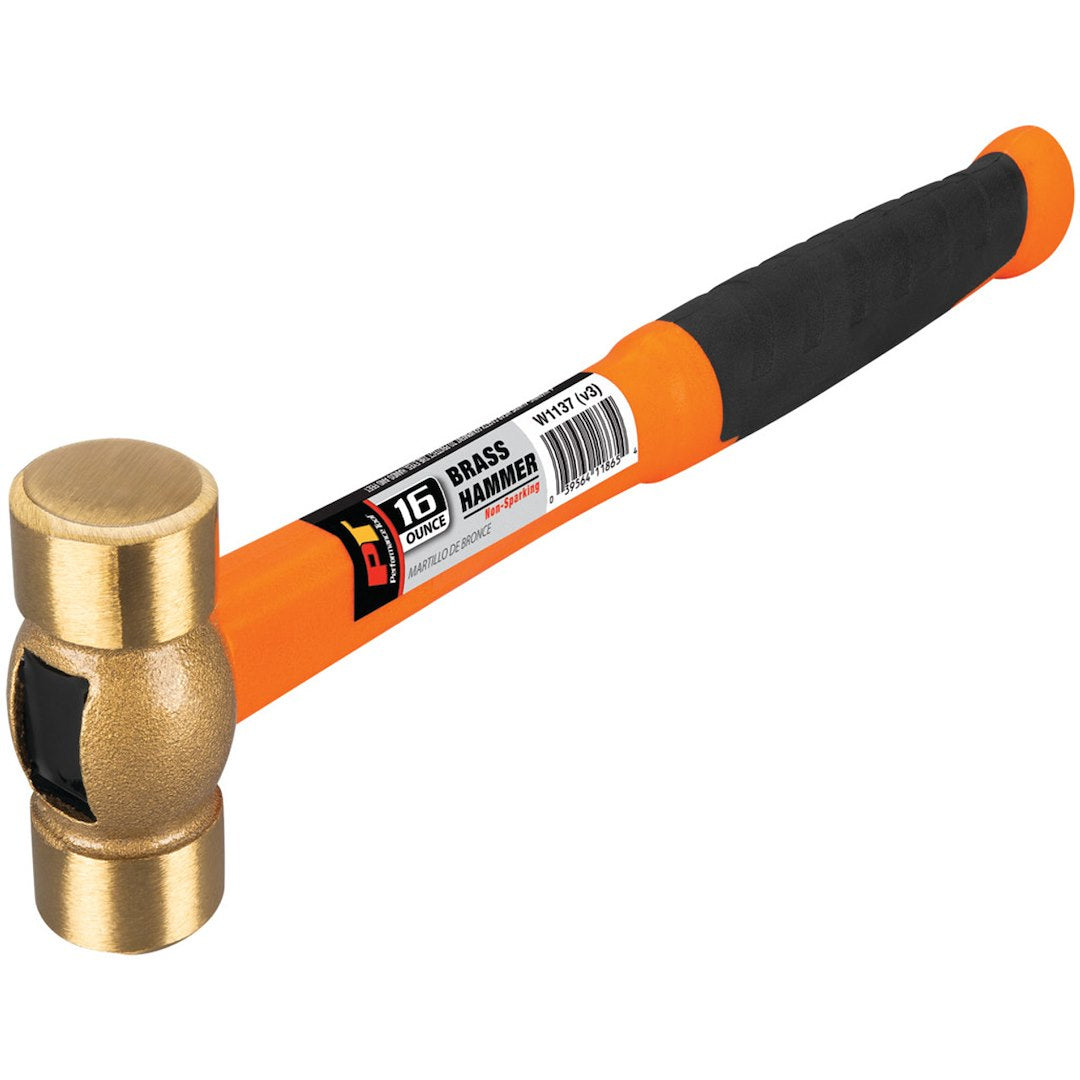 PERFORM TOOL 16 OZ SOLID BRASS HAMMER [W1137]