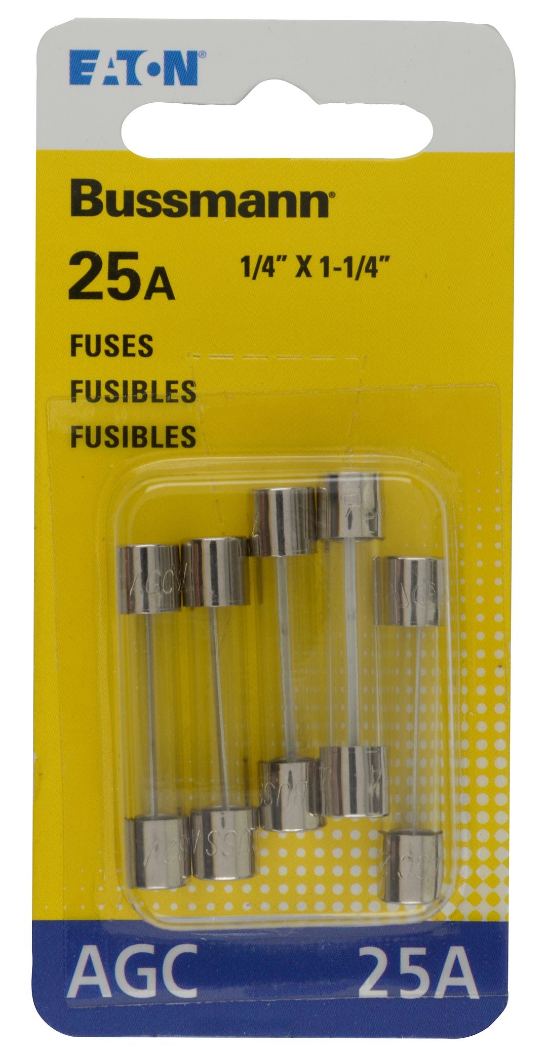BUSSMANN 5PK BP/AGC25 FUSES [BP/AGC-25-RP]