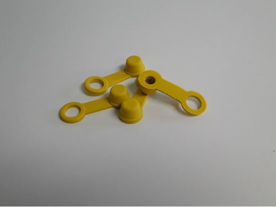 HELIX RACING BRAKE BLEEDER CAP  YELLOW  W/ TETHE [202-2002]