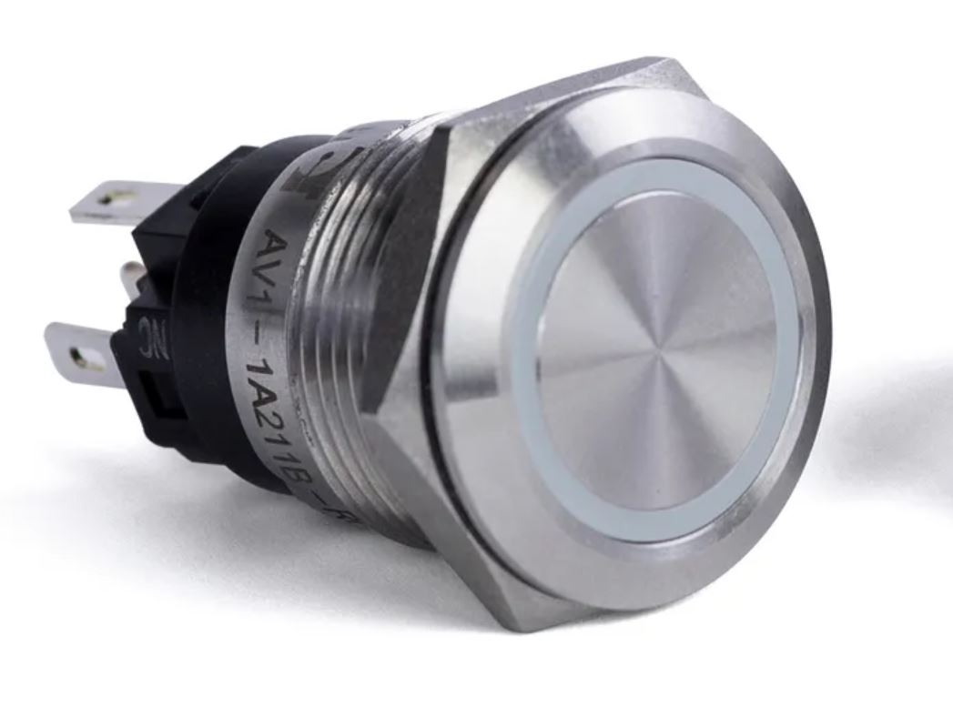 SIERRAMARINE PUSH BUTTON SWITCH  RED HALO [AV10040R]