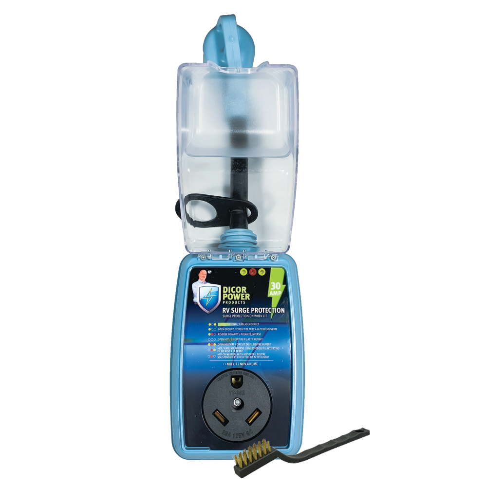 DICOR CORP 30 AMP PIGTAIL RV SURGE PROTECTOR. [DP-SP30A-P]