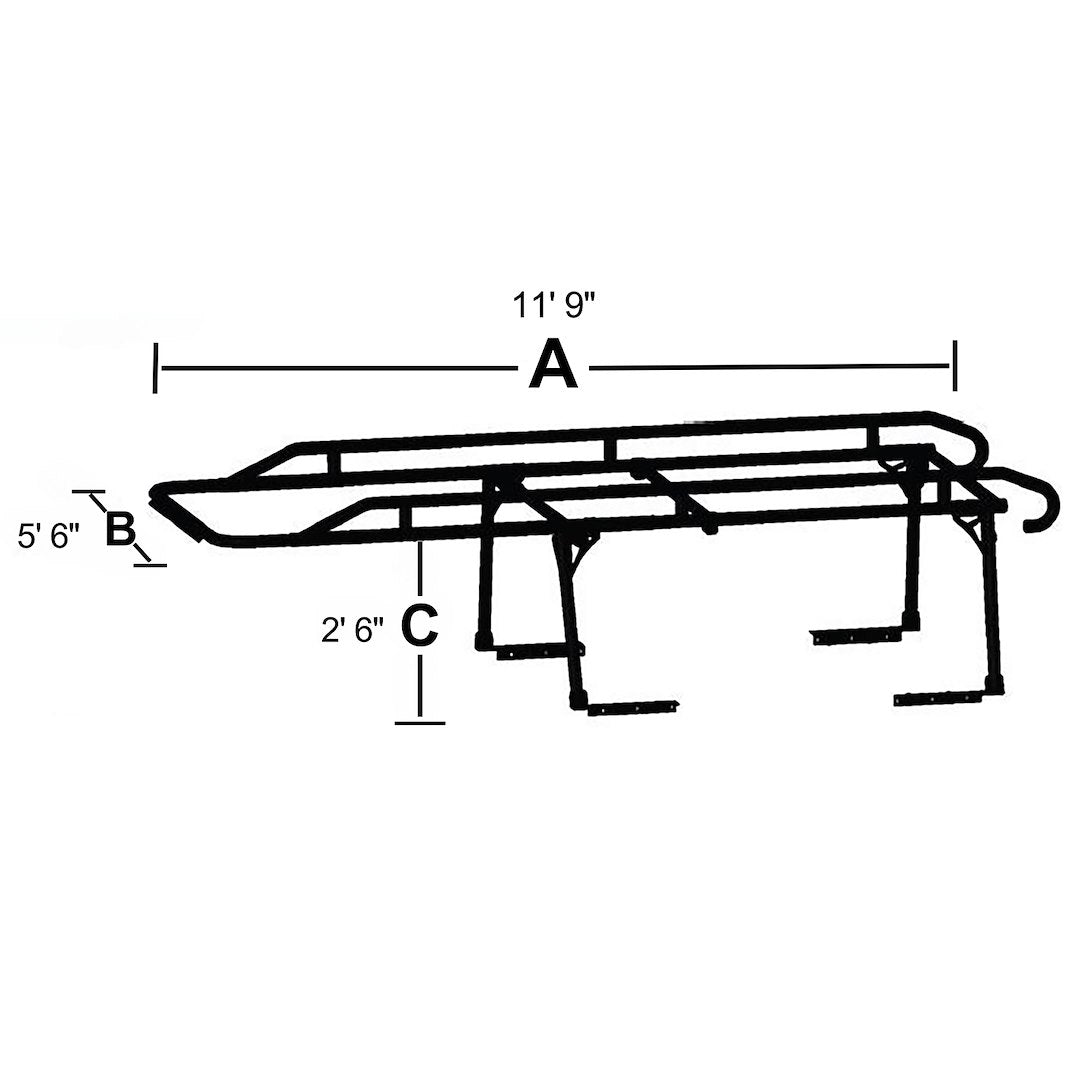 TRAILFX CONTRACTOR LADDER RACK - 1500 LB [FCLR001B]