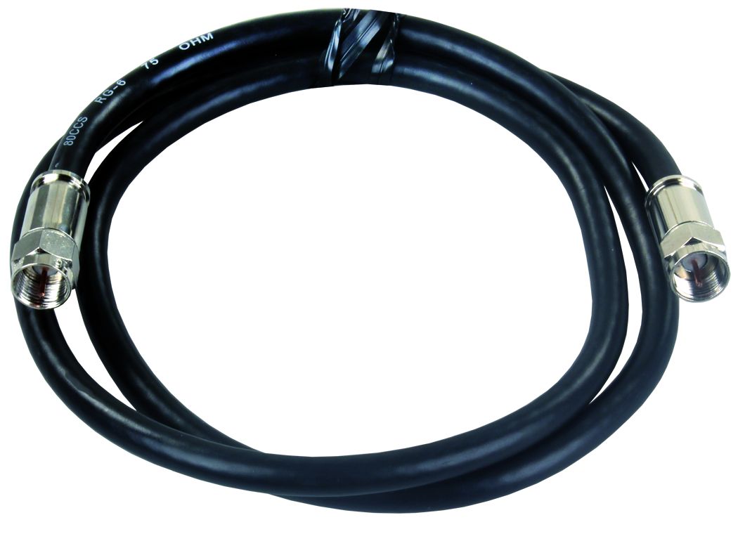 JR PRODUCTS 3' RG6 COAX W/COMPRN END [47945]